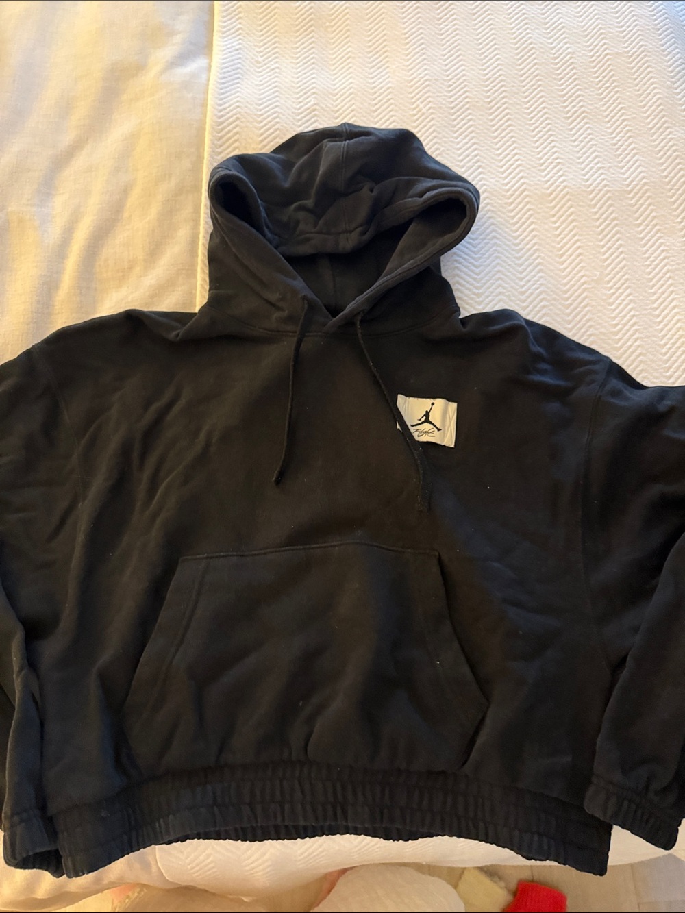 Jordan Black Crop Pullover Hoodie